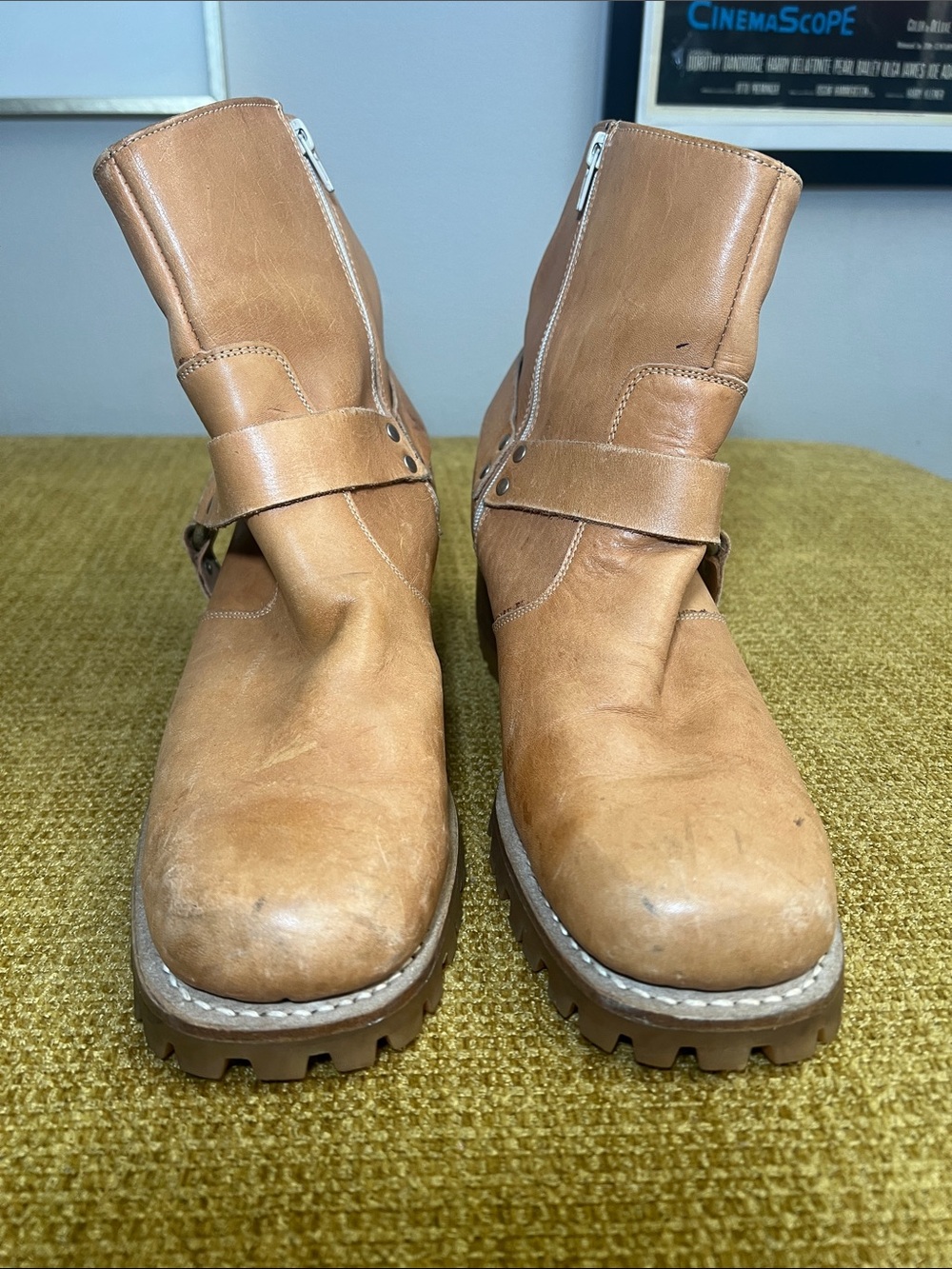 Durango Tan Harness Leather Ankle Boots - Picture 4 of 8